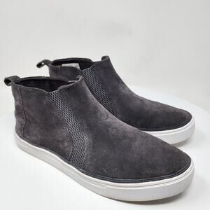 TOMS Bryce Chukka Sneaker Women 10 Grey Suede High Top Pull On Shoes 10017452
